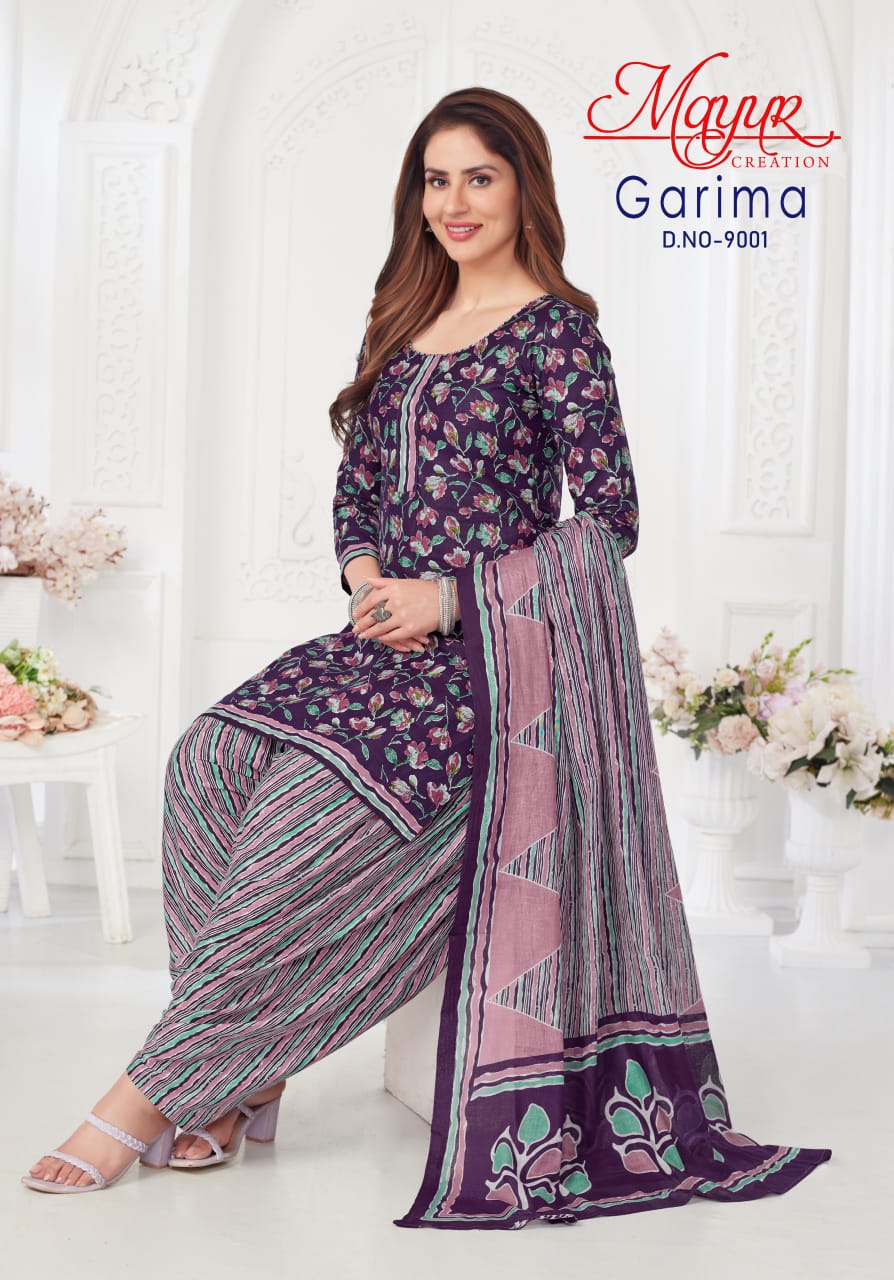 Garima Vol 9 By Mayur Cotton Printed Dress Material Wholesale Market In Surat
